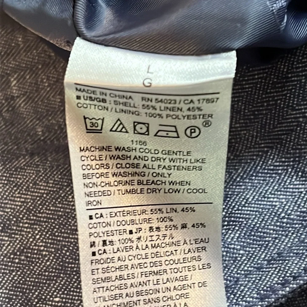 Banana Republic Classic Herringbone Linen Blend Trench Coat